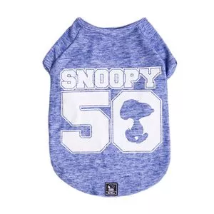 Camiseta De Inverno Snoopy® 50 Shadow<BR>- Azul Claro & Branca<BR>- Ø37xØ52cm<BR>- Zooz Pets