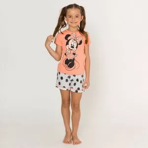 Pijama Infantil Disney®<BR>- Laranja Claro & Cinza Claro<BR>- Pijamas Fun
