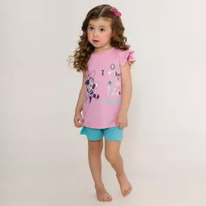Pijama Infantil Minnie®<BR>- Rosa & Azul<BR>- Pijamas Fun