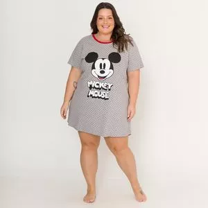 Camisola Mickey Mouse®<BR>- Cinza & Preta<BR>- Pijamas Fun