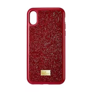 Capa Para Iphone® X Glam Rock<BR>- Vermelha & Vermelho Escuro<BR>- 14,7x7,5cm