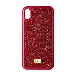 Capa Para Iphone® XS Max Glam Rock<BR>- Vermelha & Vermelho Escuro<BR>- 16,2x8,2cm