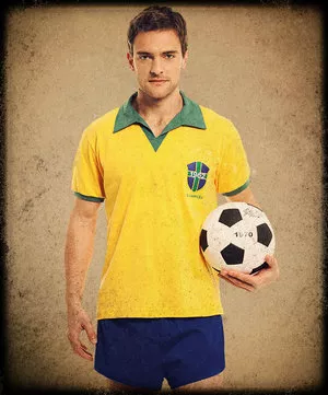 Camiseta Brasil Copa 1962 Amarela