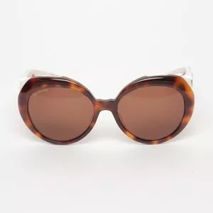 Óculos De Sol Redondo<BR>- Marrom