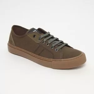 Sapatênis Com Recortes<BR>- Verde Militar<BR>- Colcci Shoes