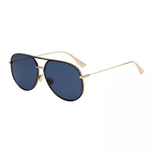 Óculos De Sol Aviador<BR>- Azul Escuro & Dourado<BR>- Dior