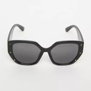 Óculos De Sol Arredondado<BR>- Preto<BR>- Les Bains Paris