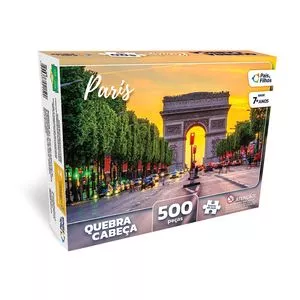 Quebra-Cabeça Paris<BR>- Amarelo & Verde<BR>- 500Pçs<BR>- Reval