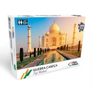 Quebra-Cabeça Taj Mahal<BR>- Bege Claro & Azul Claro<BR>- 1000Pçs<BR>- Reval