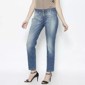 Jeans Double Belt Skinny<BR> - Azul<BR> - Lança Perfume