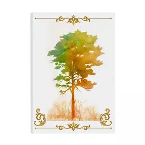 Quadro Árvore<BR>- Branco & Laranja<BR>- 30x20x3cm<BR>- Atelier Valverde