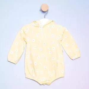 Macacão Infantil Banho De Sol<BR>- Amarelo & Branco