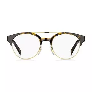 Armação Arredondada Para Óculos De Grau<BR>- Preta & Amarelo Escuro<BR>- Marc Jacobs