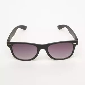 Óculos De Sol Retangular<BR>- Roxo Escuro & Preto<BR>- Les Bains Paris