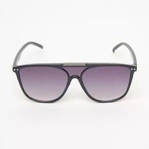 Óculos De Sol Quadrado<BR>- Roxo & Azul Marinho<BR>- Les Bains Paris