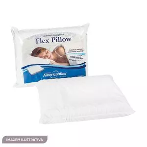 Travesseiro Flex Pillow<BR>- Branco<BR>- 13x50x38cm
