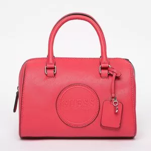 Bolsa De Mão Com Bag Charm<BR>- Vermelha<BR>- 22x27x13,5cm