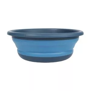 Bacia Retrátil Listrada<BR>- Azul Marinho & Azul Escuro<BR>- 5L<BR>- Oikos