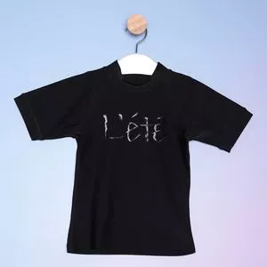 Camiseta Infantil L'eté<BR>- Preta<BR>- L'ete