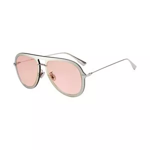 Óculos De Sol Aviador<BR>- Rosa Claro & Prateado<BR>- Dior