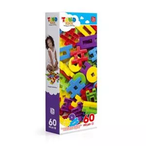Jogo De Peças De Encaixar Tand Klick<BR>- Amarelo & Vermelho<BR>- 60Pçs<BR>- Toyster