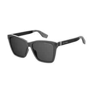 Óculos De Sol Quadrado<BR>- Cinza Escuro & Preto<BR>- Marc Jacobs