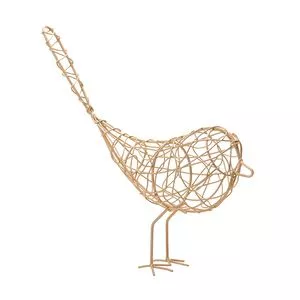 Escultura Pássaro<BR>- Bege Claro<BR>- 28x8,5x28,5cm<BR>- Mart