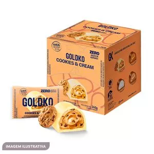 Bombom Zero Açúcar<BR>- Cookies & Cream<BR>- 18 Unidades<BR>- GoldKo