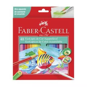Caixa De Lápis De Cor Ecolápis Aquarelável Faber-Castell<BR>- 48 Cores<BR>- 21,5x18x5cm<BR>- Faber Castell