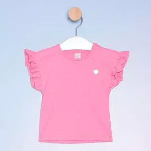 Blusa Infantil Básica<BR>- Rosa<BR>- Costão Fashion