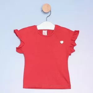 Blusa Infantil Básica<BR>- Vermelha<BR>- Costão Fashion