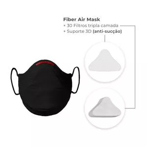 Kit De Máscara & Filtros Fiber Air<BR>- Preto & Branco<BR>- 31Pçs