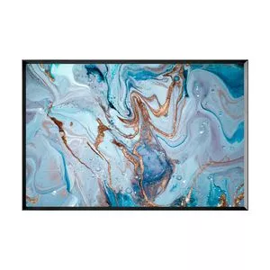 Quadro Abstrato<BR>- Azul Claro & Azul Escuro<BR>- 60x90x5cm<BR>- Arte Própria