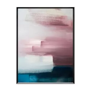 Quadro Abstrato<BR>- Rosa & Azul Escuro<BR>- 90x70x5cm<BR>- Arte Própria