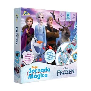 Jogo Jornada Mágica Frozen Ii®<BR>- Azul Claro & Branco<BR>- 70Pçs<BR>- Toyster