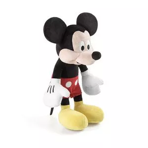 Pelúcia Mickey® Com Som<BR>- Preta & Vermelha<BR>- 33x20x18cm
