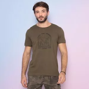 Camiseta Desert Vibes<BR>- Verde Militar & Preta