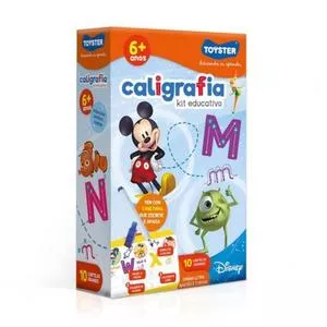 Kit Educativo Caligrafia Disney®<BR> - Azul Claro & Vermelho<BR> - 11Pçs<BR> - Toyster