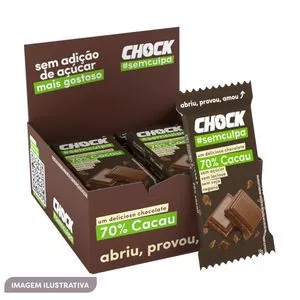 Tabletes Chock Sem Culpa 70%<BR>- 12 Unidades<BR>- Chock