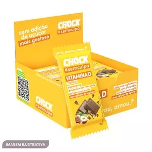 Tabletes Chock Sem Culpa Vitamina D<BR>- Avelã<BR>- 12 Unidades<BR>- Chock