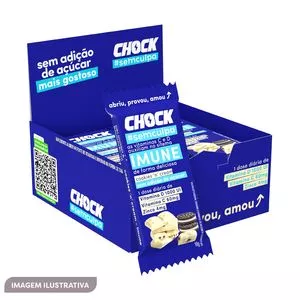 Tabletes Chock Sem Culpa<BR>- Cookies & Cream<BR>- 12 Unidades<BR>- Chock