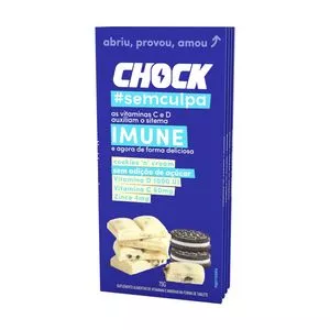 Tabletes Chock Sem Culpa<BR>- Cookies & Cream<BR>- 4 Unidades<BR>- Chock