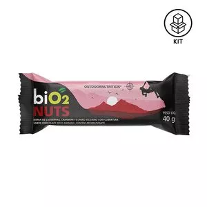 Barras Bio2 Nuts<BR>- Cranberry Com Limão Siciliano<BR>- 12 Unidades<BR>- Bio2organic