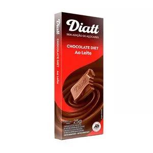 Chocolate Diatt<BR>- Ao Leite<BR>- 25g<BR>- Diatt