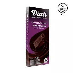 Chocolate Diatt<BR>- 50% Cacau<BR>- 12 Unidades<BR>- Diatt