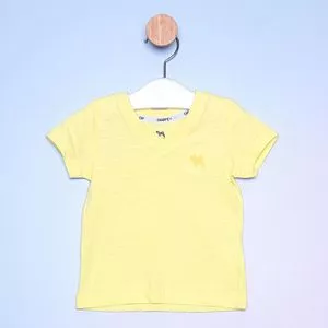 Camiseta Infantil Com Logo<BR>- Amarela