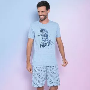 Pijama Especial<BR>- Azul Claro & Preto