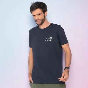 Camiseta AD®<BR>- Azul Marinho & Verde Claro
