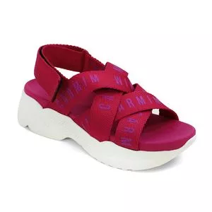 Sandália Plataforma Carmim<BR>- Pink & Roxa<BR>- Salto: 5cm
