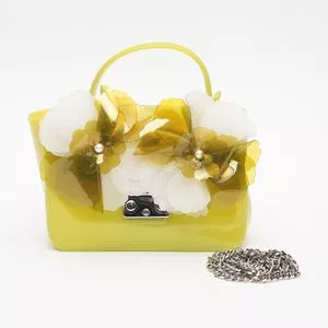 Bolsa Candy Melissa Meringa<BR>- Verde Limão & Off White<BR>- 13x17x8cm<BR>- Furla